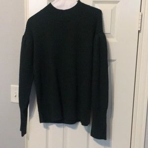 Green Puffy Sleeved Sweater